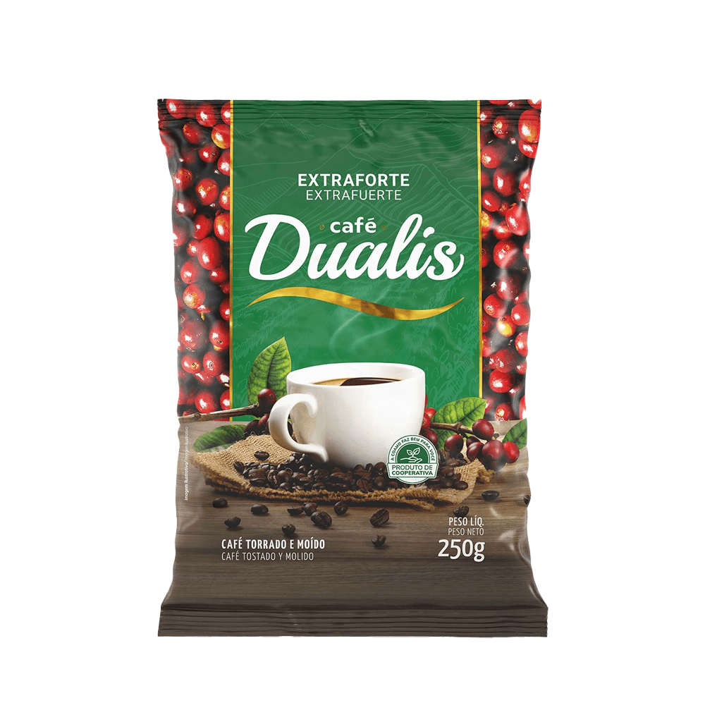 Café brasileño Extra Fuerte ¨Dualis¨ 250g.(Caja de 20 unidades)