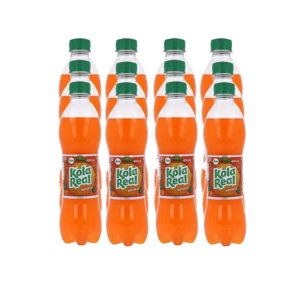 Refresco Kola Real, 400 ml, Naranja (pack de 12 unidades)
